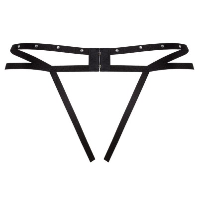 LIVCO CORSETTI FASHION - NOMADE TANGA SEM CROTCHLESS PRETO - D-239881 - Dona Pimenta