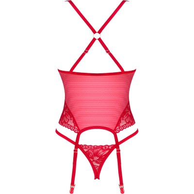 OBSESSIVE - LACELOVE CORSET VERMELHO XS/S - D-235905 - Dona Pimenta