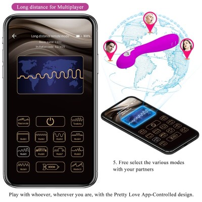 PRETTY LOVE - HECTOR ELECTROSHOCK VIBRADOR APLICATIVO GRATUITO VIOLETA - D-240561 - Dona Pimenta