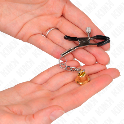 KINK - PINÇAS PINGENTE SINO DOURADO 6 CM - D-240937 - Dona Pimenta