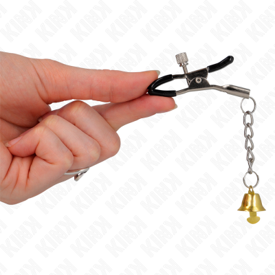 KINK - PINÇAS PINGENTE SINO DOURADO 6 CM - D-240937 - Dona Pimenta