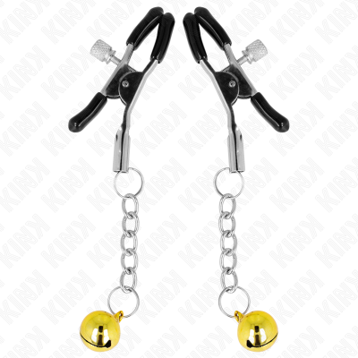KINK - PINÇAS PINGENTE JINGLE BELL DOURADA 6 CM - D-240938 - Dona Pimenta