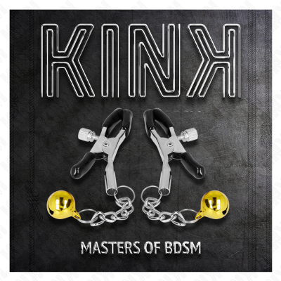 KINK - PINÇAS PINGENTE JINGLE BELL DOURADA 6 CM - D-240938 - Dona Pimenta