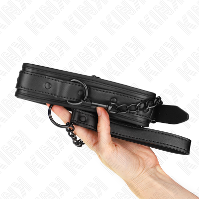 KINK - COLAR DE NEOPRENE BONDAGE MODELO 2 COM CINTO 78 CM AJUSTÁVEL 37,5 X 49,5 CM - D-240760 - Dona Pimenta