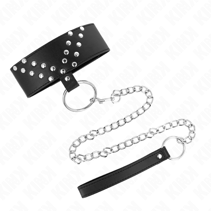 KINK - COLAR COM CINTO 65 CM COM REBITE V AJUSTÁVEL 36-43 CM X 5 CM - D-240771 - Dona Pimenta