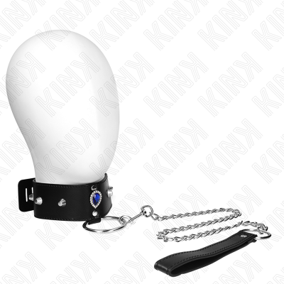 KINK - COLAR 65 CM COM ALÇA COM DIAMANTES AZUIS AJUSTÁVEL 36-43 CM X 5 CM - D-240775 - Dona Pimenta