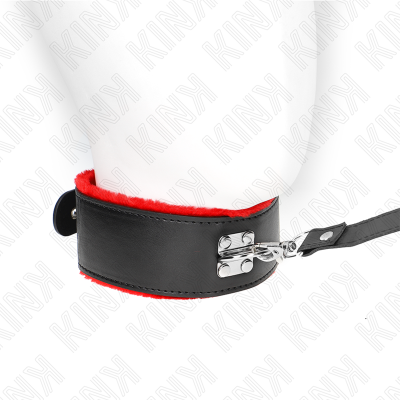 KINK - COLAR COM CINTO 116 CM COM ALÇA DE COURO VERMELHA AJUSTÁVEL 40-48 CM X 6 CM - D-240782 - Dona Pimenta