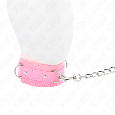 KINK - COLAR COM TRELA 65 CM COM RESTRIÇÕES ROSA 36-42 CM X 5,5 CM - D-240784 - Dona Pimenta