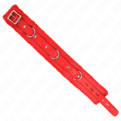 KINK - COLAR COM TRELA 65 CM COM RESTRIÇÕES VERMELHO 36-42 CM X 5,5 CM - D-240785 - Dona Pimenta