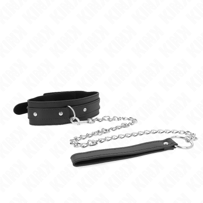 KINK - COLAR COM TRELA 65 CM 1 ANEL AJUSTÁVEL 38-49 CM X 5 CM - D-240791 - Dona Pimenta