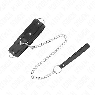 KINK - COLAR COM TRELA 65 CM 3 ANÉIS MODELO 1 AJUSTÁVEL 38-49 CM X 5 CM - D-240792 - Dona Pimenta