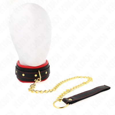 KINK - COLAR COM TRELA DE TECIDO LISO AJUSTÁVEL 33-48 CM X 5,7 CM - D-240806 - Dona Pimenta