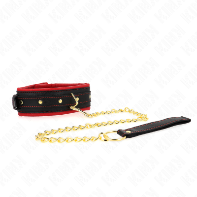 KINK - COLAR COM TRELA DE TECIDO LISO AJUSTÁVEL 33-48 CM X 5,7 CM - D-240806 - Dona Pimenta