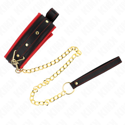 KINK - COLAR COM TRELA DE TECIDO LISO AJUSTÁVEL 33-48 CM X 5,7 CM - D-240806 - Dona Pimenta
