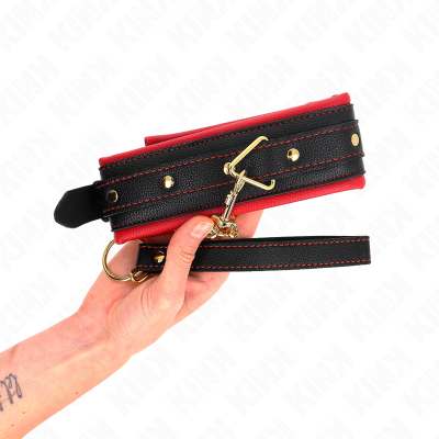 KINK - COLAR COM TRELA DE TECIDO LISO AJUSTÁVEL 33-48 CM X 5,7 CM - D-240806 - Dona Pimenta