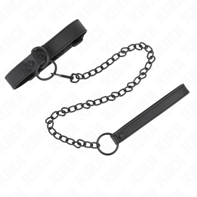 KINK - COLAR COM TRELA ESCURA 65 CM AJUSTÁVEL 37-54 CM X 3 CM - D-240807 - Dona Pimenta
