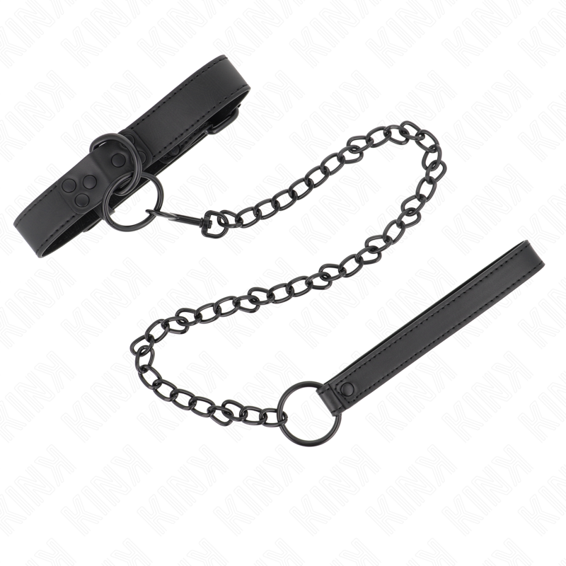 KINK - COLAR COM TRELA ESCURA 65 CM AJUSTÁVEL 37-54 CM X 3 CM - D-240807 - Dona Pimenta