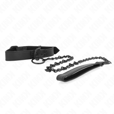 KINK - COLAR COM TRELA ESCURA 65 CM AJUSTÁVEL 37-54 CM X 3 CM - D-240807 - Dona Pimenta