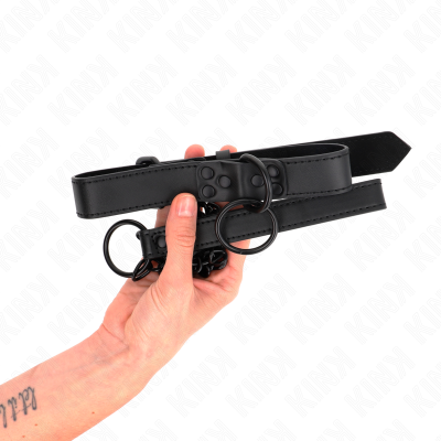 KINK - COLAR COM TRELA ESCURA 65 CM AJUSTÁVEL 37-54 CM X 3 CM - D-240807 - Dona Pimenta