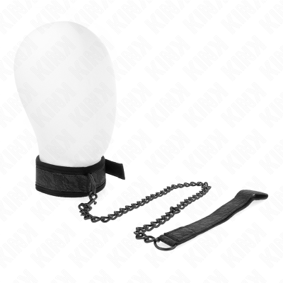 KINK - COLAR MODELO BÃSICO COM TRELA 77 CM MODELO 5 AJUSTÁVEL 34-54 CM X 5 CM - D-240813 - Dona Pimenta