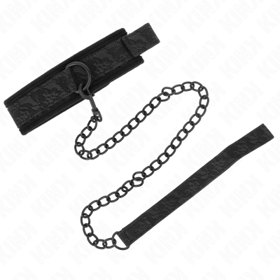 KINK - COLAR MODELO BÃSICO COM TRELA 77 CM MODELO 5 AJUSTÁVEL 34-54 CM X 5 CM - D-240813 - Dona Pimenta
