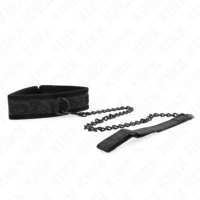 KINK - COLAR MODELO BÃSICO COM TRELA 77 CM MODELO 5 AJUSTÁVEL 34-54 CM X 5 CM - D-240813 - Dona Pimenta