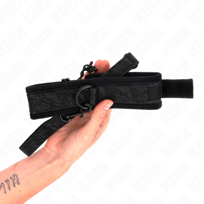 KINK - COLAR MODELO BÃSICO COM TRELA 77 CM MODELO 5 AJUSTÁVEL 34-54 CM X 5 CM - D-240813 - Dona Pimenta