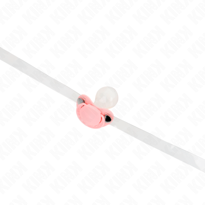 KINK - MORDAÇA EM FORMA DE CHUPETA ROSA 5,5 x 4 CM AJUSTÁVEL 43-60 CM - D-240821 - Dona Pimenta