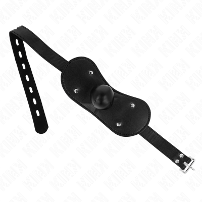KINK - MÃSCARA BOCA BALL GAG COM FECHADURA AJUSTÁVEL 42-60 CM - D-240826 - Dona Pimenta