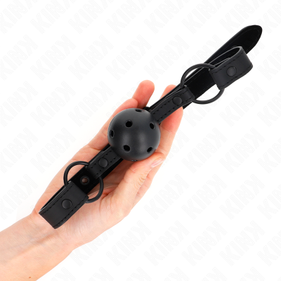 KINK - BOLA NEOPRENE 4,5 CM MORDAÇA 63,5 X 2 CM AJUSTÁVEL 41 X 59 CM - D-240834 - Dona Pimenta