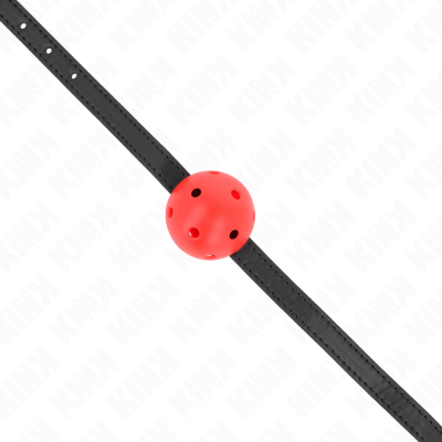 KINK - SIMPLICITY VERMELHO RESPIRÃVEL 4,5 CM BOLA MORDAÇA 62 x 1,5 CM - D-240848 - Dona Pimenta
