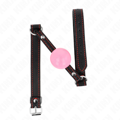 KINK - BOLA OURO ROSA 4 CM MORDAÇA 60 x 2 CM - D-240861 - Dona Pimenta
