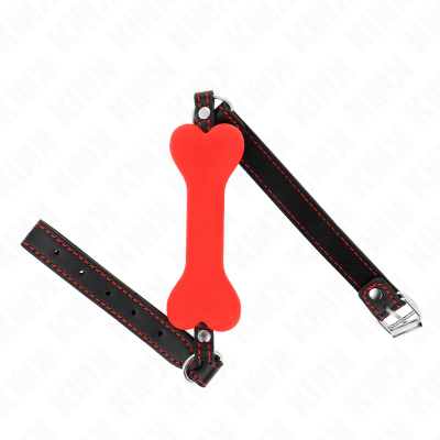 KINK - OSSO VERMELHO 12 CM MORDAÇA 63 x 2 CM - D-240884 - Dona Pimenta