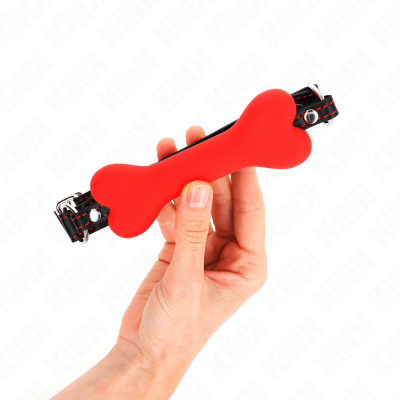 KINK - OSSO VERMELHO 12 CM MORDAÇA 63 x 2 CM - D-240884 - Dona Pimenta