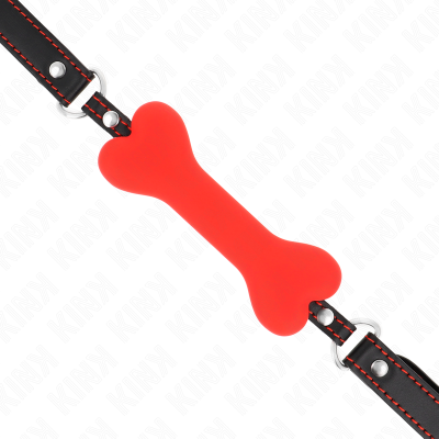 KINK - OSSO VERMELHO 12 CM MORDAÇA 63 x 2 CM - D-240884 - Dona Pimenta