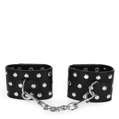 KINK - RETENÇÕES DE PULSO COM SNAP FASTEN COMPLETO DE REBITES PRETOS AJUSTÁVEIS 19-24 CM X 5,5 CM - D-241012 - Dona Pimenta