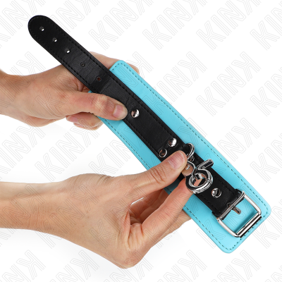 KINK - RETENÇÕES DE PULSO FECHÃVEIS PREMIUM PRETO / AZUL AJUSTÁVEIS 21-28 CM X 5,5 CM - D-241052 - Dona Pimenta