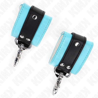 KINK - RETENÇÕES DE PULSO FECHÃVEIS PREMIUM PRETO / AZUL AJUSTÁVEIS 21-28 CM X 5,5 CM - D-241052 - Dona Pimenta