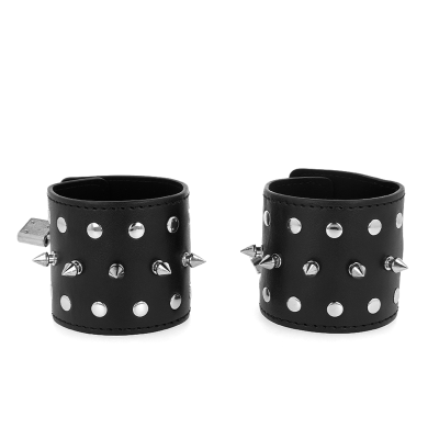 KINK - RETENÇÕES DE PULSO PUNK COM PONTOS 25 X 6 CM - D-241077 - Dona Pimenta