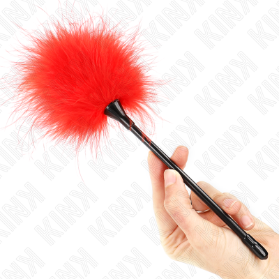 KINK - PENAS DE CÓCEGAS VERMELHAS USADAS NO KIT BONDAGE 27 CM - D-240742 - Dona Pimenta
