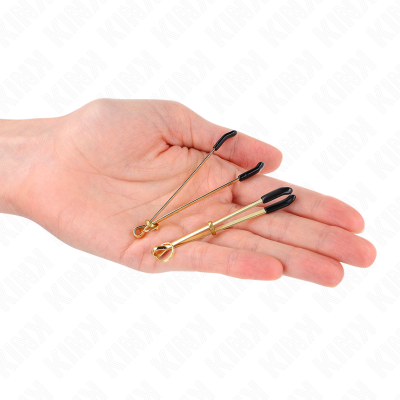 KINK - PINÇAS FINAS OURO 7 CM - D-240960 - Dona Pimenta
