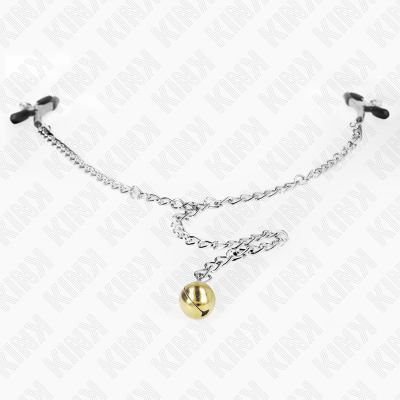 KINK - PINÇAS DE CORRENTE COM SINO 30 CM - D-240990 - Dona Pimenta