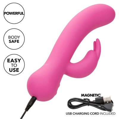 CALEXOTICS - FIRST TIME VIBRADOR COELHO RECARREGÁVEL ROSA - D-241412 - Dona Pimenta