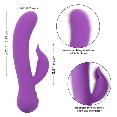 CALEXOTICS - FIRST TIME VIBRADOR PLEASER RECARREGÁVEL ROXO - D-241413 - Dona Pimenta