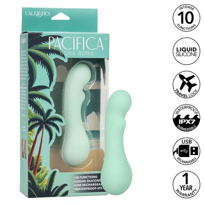 CALEXOTICS - PACIFICA BORA BORA ESTIMULADOR PONTO G 10 VIBRAÇÕES AQUA - D-241418 - Dona Pimenta
