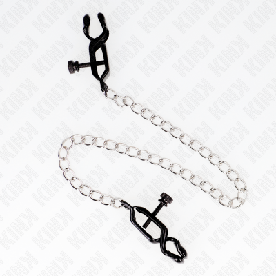 KINK - PINÇAS DE CORRENTE PLANA PRATA 30 CM - D-240980 - Dona Pimenta