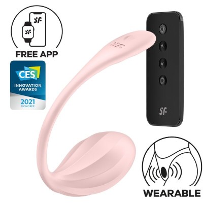 SATISFYER - RIBBED PETAL ESTIMULADOR DE CONTROLE REMOTO G POINT ROSE COM APLICATIVO GRATUITO - D-240553 - Dona Pimenta