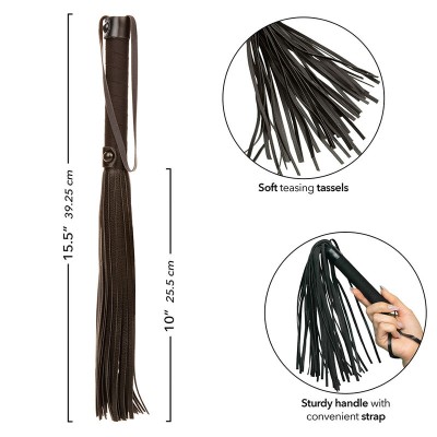 CALEXÓTICOS - NOCTURNAL FLOGGER COURO PRETO - D-241428 - Dona Pimenta
