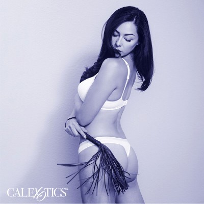 CALEXÓTICOS - NOCTURNAL FLOGGER COURO PRETO - D-241428 - Dona Pimenta