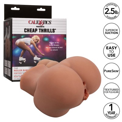 CALEXOTICS - THE ROLLER BABE DUPLO MASTURBADOR REALÍSTICO CARNE - D-241450 - Dona Pimenta